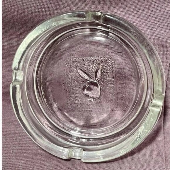 3pc Lot 1960s ICONIC Playboy Lounge in LA (2) Etched Ashtrays (1) VIP Tip Tray - Picture 7 of 12